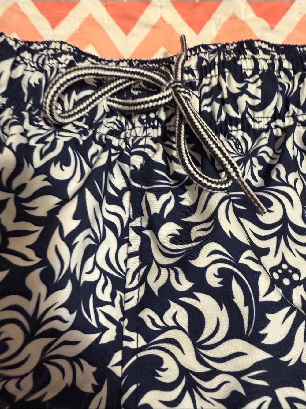 Mens Speedo Navy and White Floral Swim Shorts